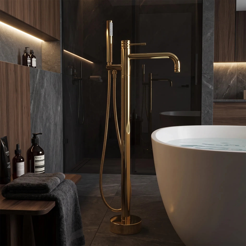 Rubinetto Indipendente Rea Lungo Diamond Gold