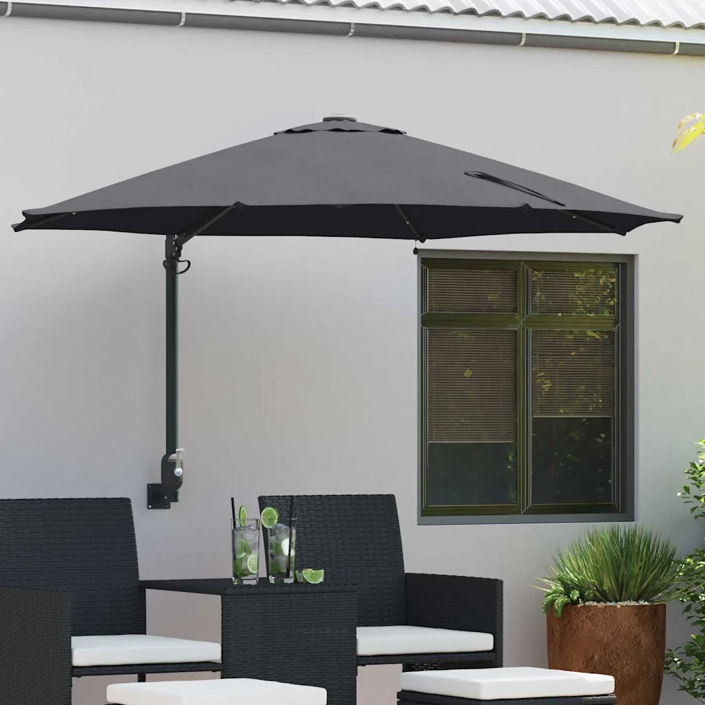 Ombrello da giardino Antracite 248 x 248 x 148 cm 42003245