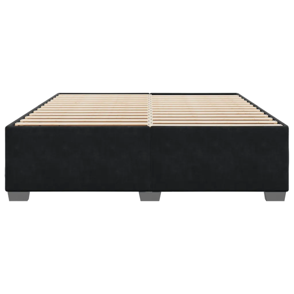 Giroletto senza Materasso Nero 200x200 cm in Velluto 3284657