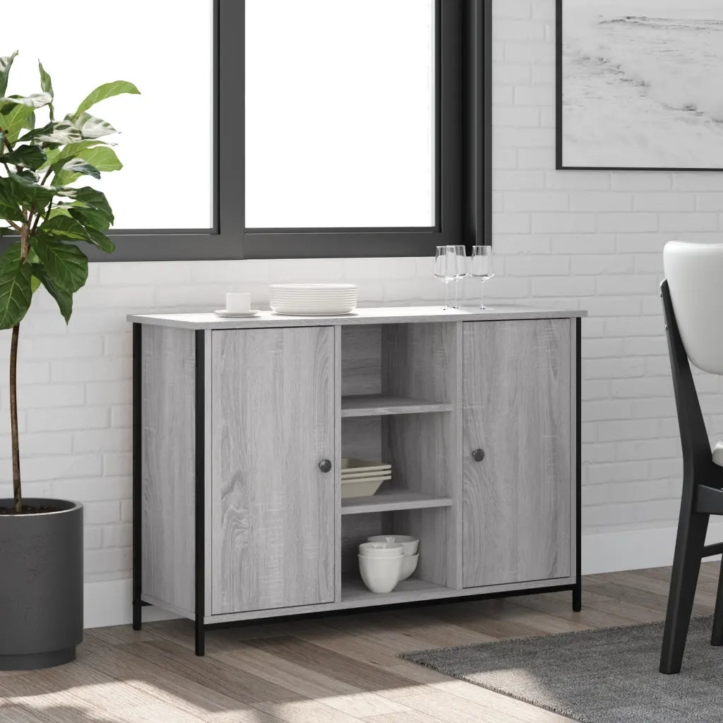 Credenza-Buffet-Armadio da cucina Grigio Sonoma 100x35x70 cm in Legno Multistrato
