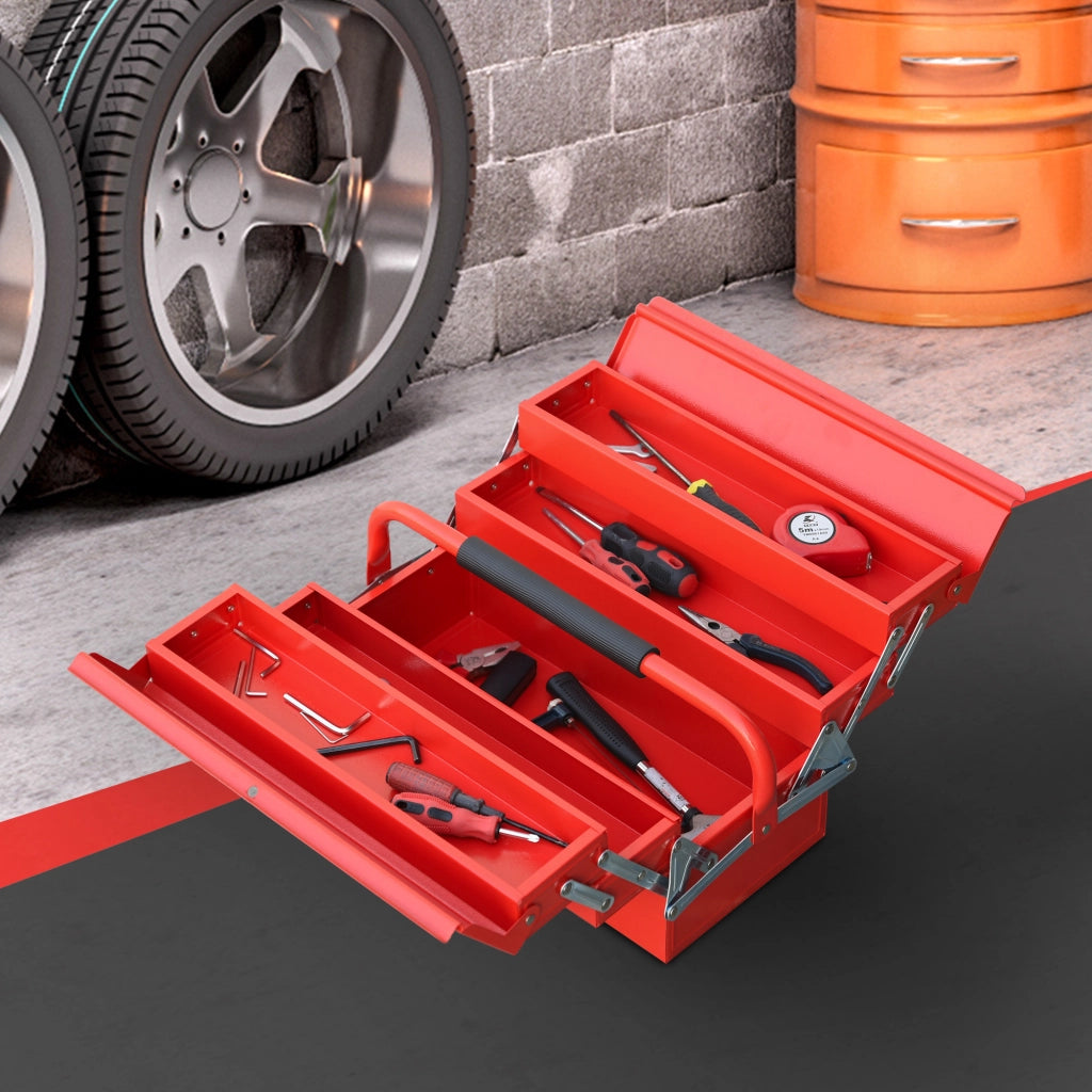Cassa per Attrezzi ¨C Minimal ¨C Rosso, Metallo, 45x20x34.5 cm