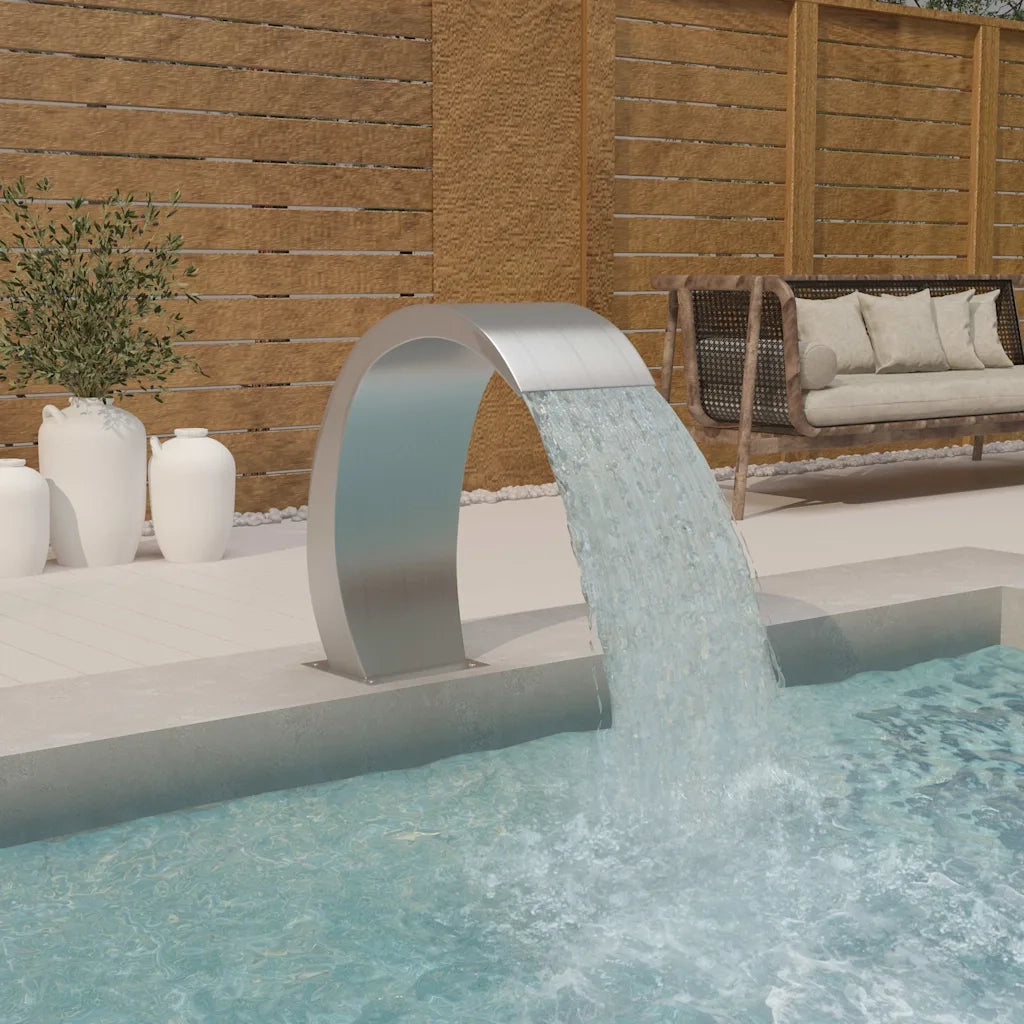 Fontana per Piscina con LED 22x60x70 cm in Acciaio Inox 304 CFW6259708