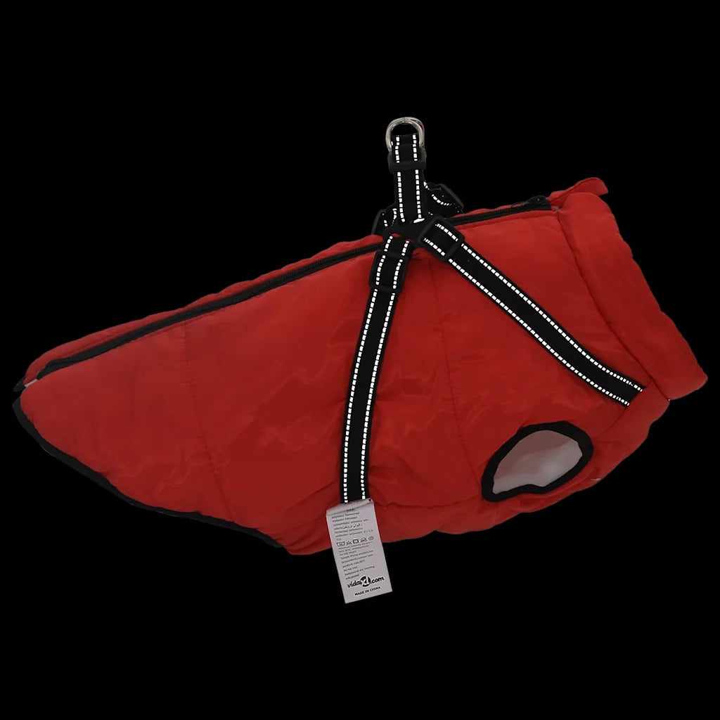 Cappotto Cani Imbracatura Impermeabile Riflettente Rosso L44 CFW7988943