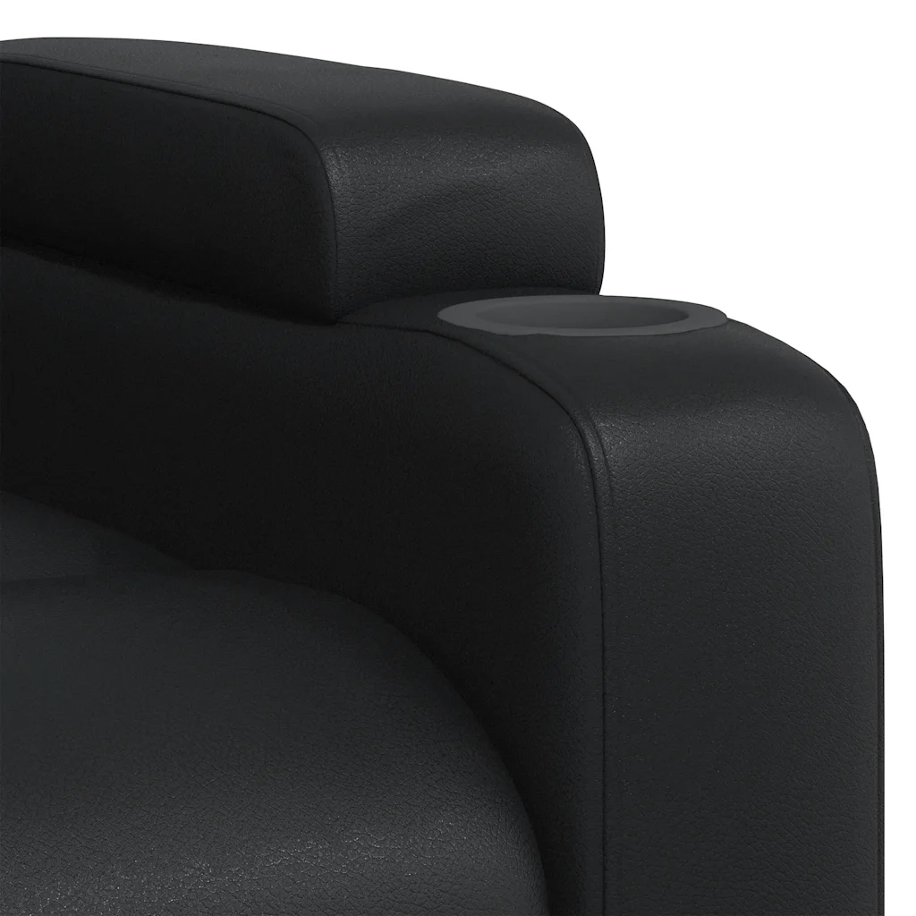 Poltrona Massaggiante | Sedia Relax Reclinabile Nera in Similpelle
