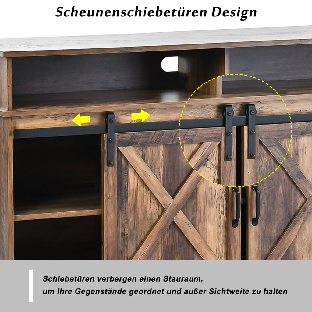 Credenza TV marrone in truciolare lunghezza 148 cm