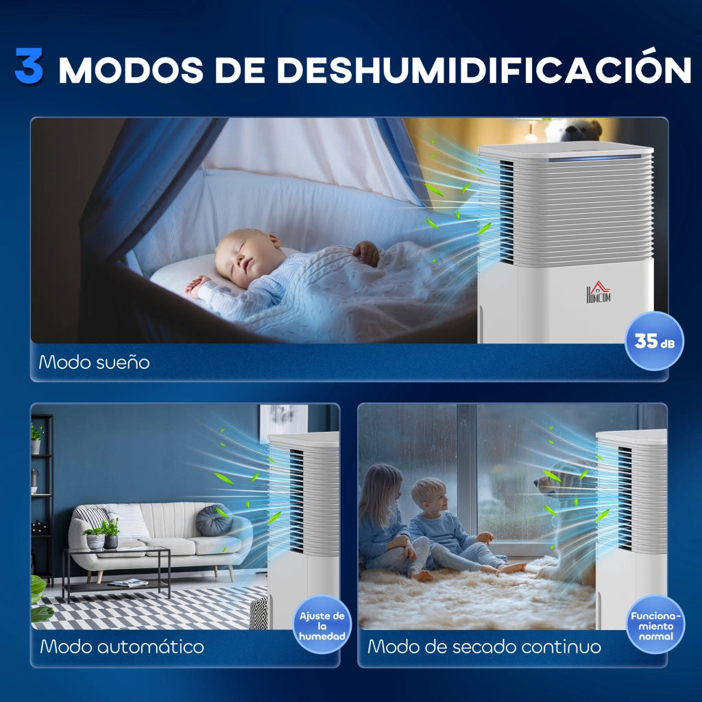 Deumidificatore ¨C Minimal ¨C Bianco 10L/d 24H 3 Modi Silenzioso LED