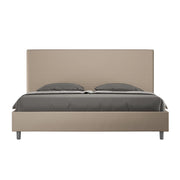 BS COM Letto contenitore imbottito 180x210 similpelle tortora