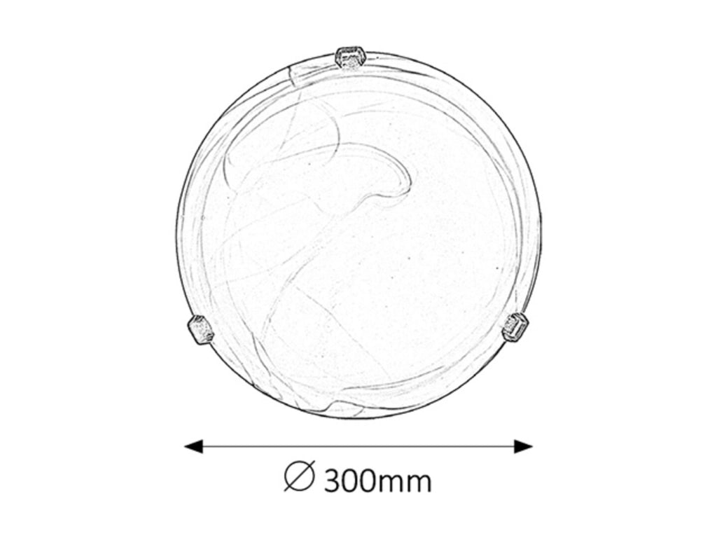 Plafoniera Rabalux Alabastro 30cm vetro ambra E27 1L
