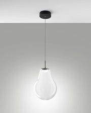 Lampada a sospensione Noa LED 14W 1510lm CCT 2700K-3000K-4000K, dimmerabile a step, struttura in metallo e vetro borosilicato, colore Trasparente
