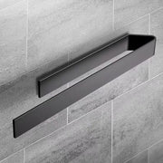 Sostegno asciugamano da parete - 40 cm - autoadesivo - nero - alluminio