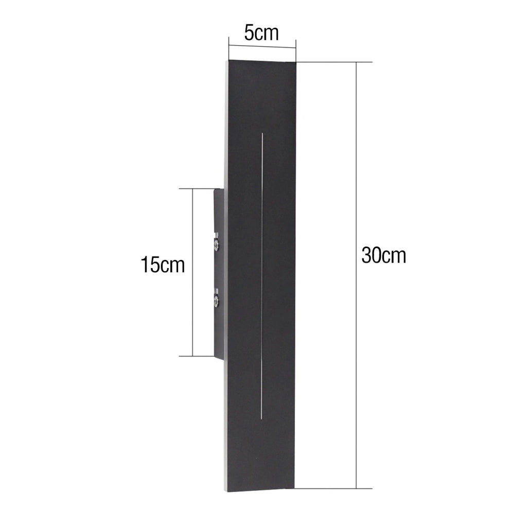ZMH Applique LED per interni nera 30cm 60cm 100cm