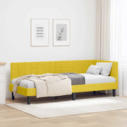 Cornice del letto ad angolo Giallo 80 cm x 200 cm Velluto 42016414