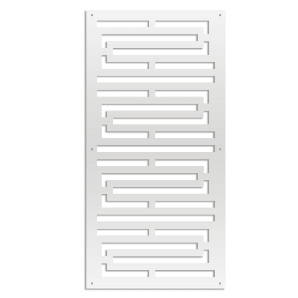 INTRICO - Pannello in PVC traforato - Parasole Misura: 47x94 cm, Colore: bianco