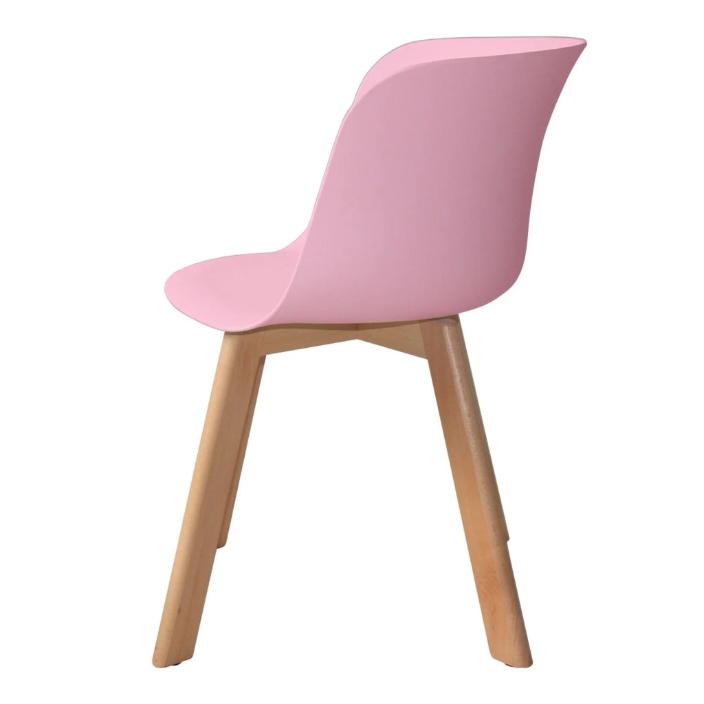 LÚZETE - POLTRONA NORDICA IN LEGNO ROSA