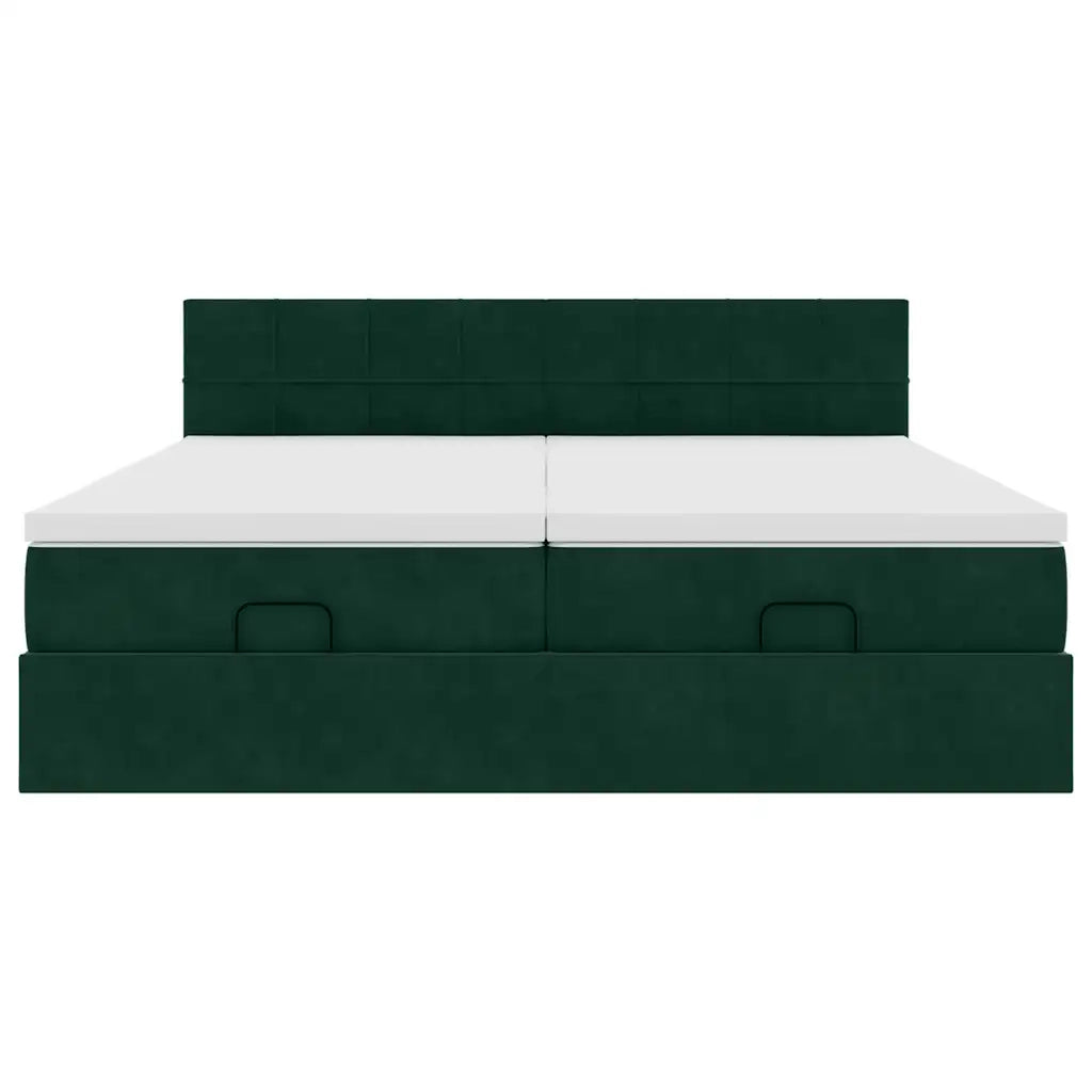 Struttura Letto Pouf con Materassi 200x200 cm Velluto 3312083