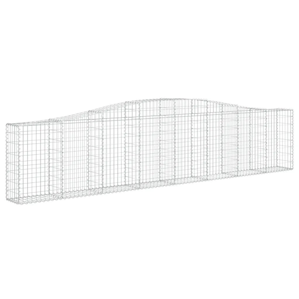 Cesti Gabbioni ad Arco 2 pz 400x30x80/100 cm Ferro Zincato