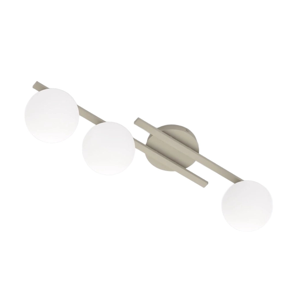 Plafoniera moderna KAIRO beige bianca 3 sfere 3xE14 Emibig