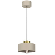 Lampada a sospensione Marti beige/oro 1xE27 Luminex
