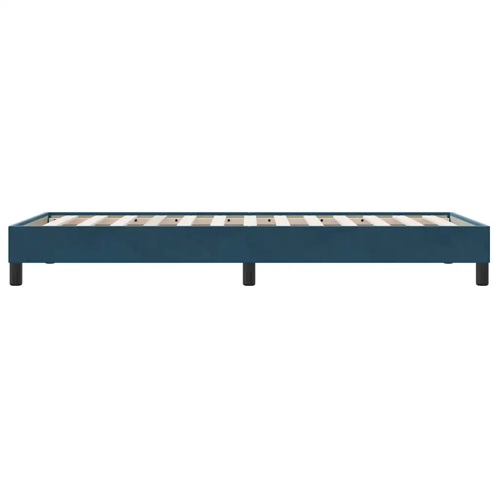 Giroletto senza Materasso-Struttura Letto Blu Scuro 100x210 cm in Velluto