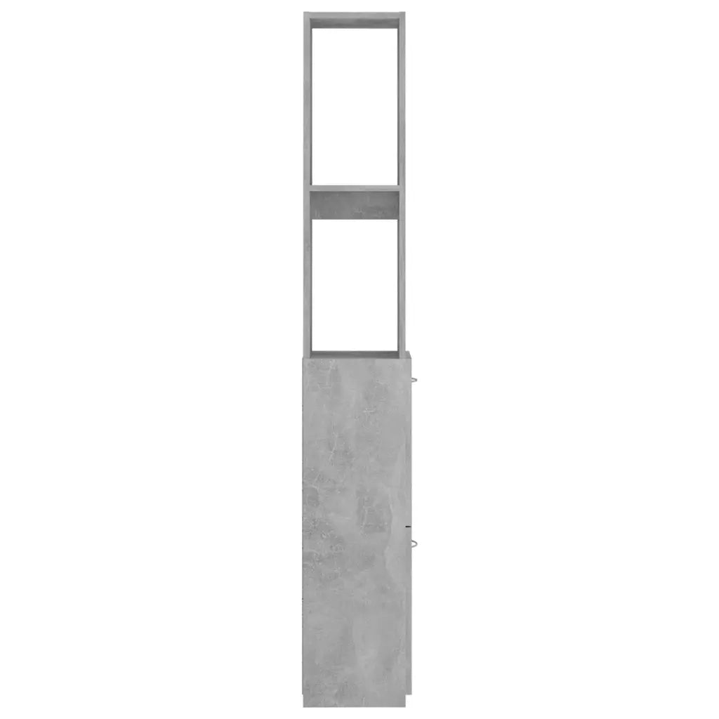 Armadietto Bagno | Armadio da bagno Grigio Cemento 25x26,5x170cm Legno Multistrato