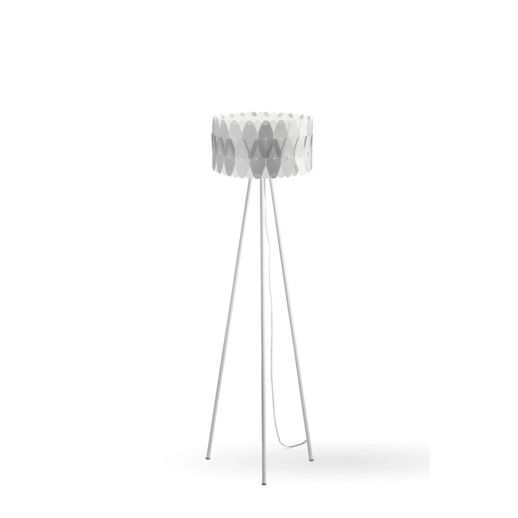 Piantana Moderna Amanda Polilux ® Argento E Metallo 1 Luce E27
