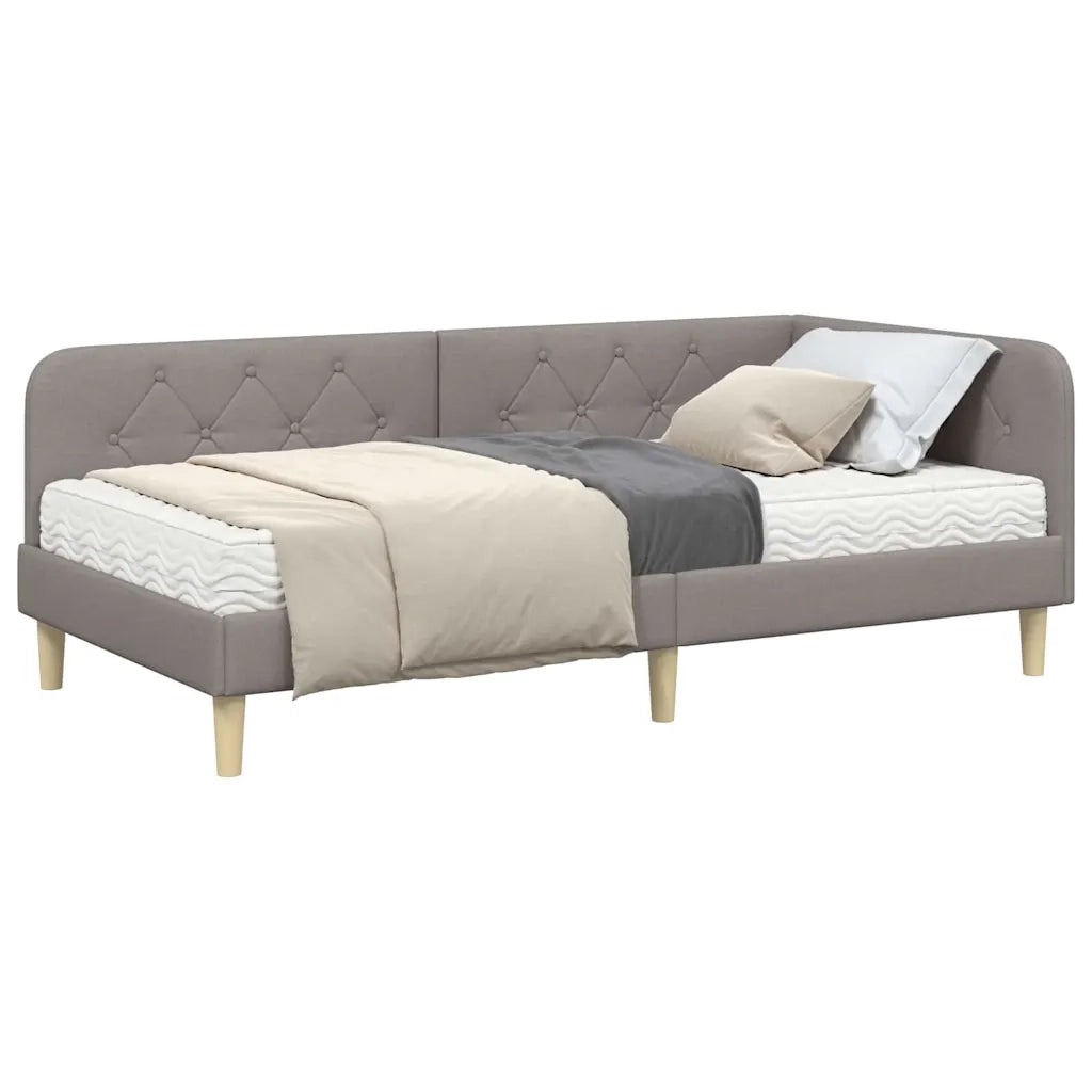Cornice del letto ad angolo Talpa 90 x 190 cm Tessuto