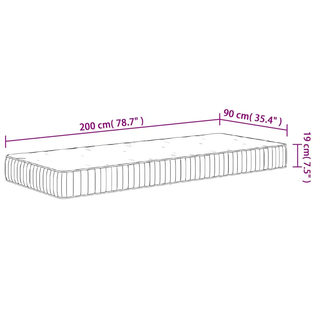 Materasso a Molle Insacchettate Medio 90x200 cm 372810