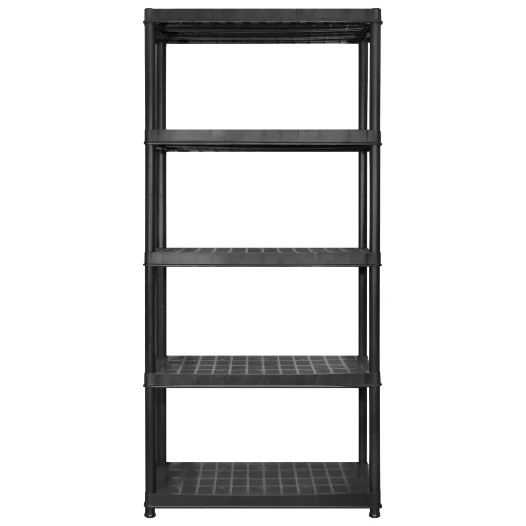 Scaffale a 5 Ripiani Nero 340x40x185 cm in Plastica 3059861