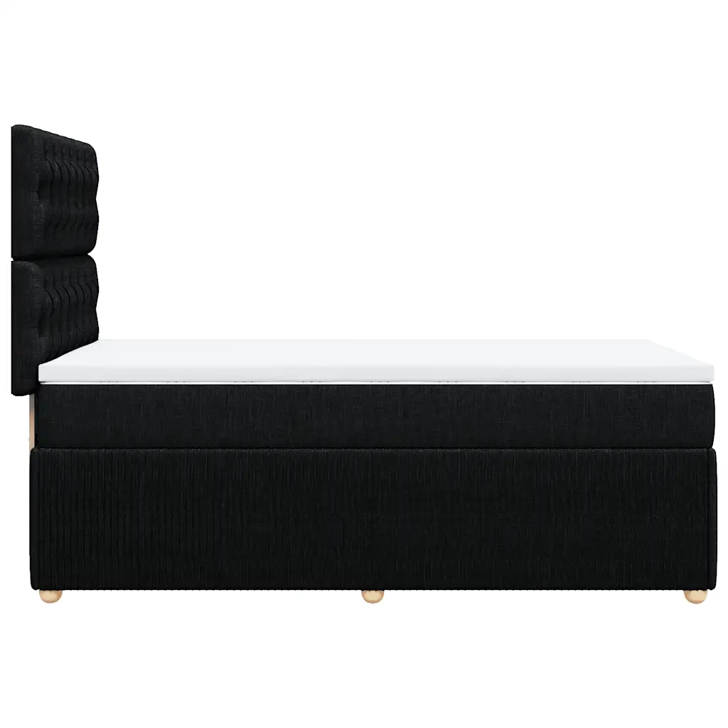 Giroletto a Molle con Materasso Nero 80x200 cm inTessuto 3294192