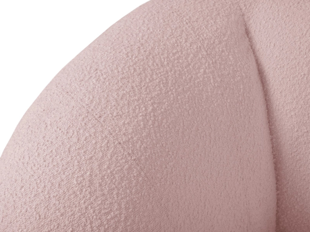 Cosmopolitan Design - Divano "Essen" 3 posti in bouclé rosa cipria 