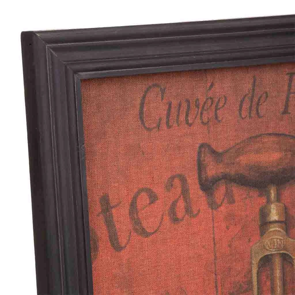 Quadro legno e stoffa 33x43x1,8h