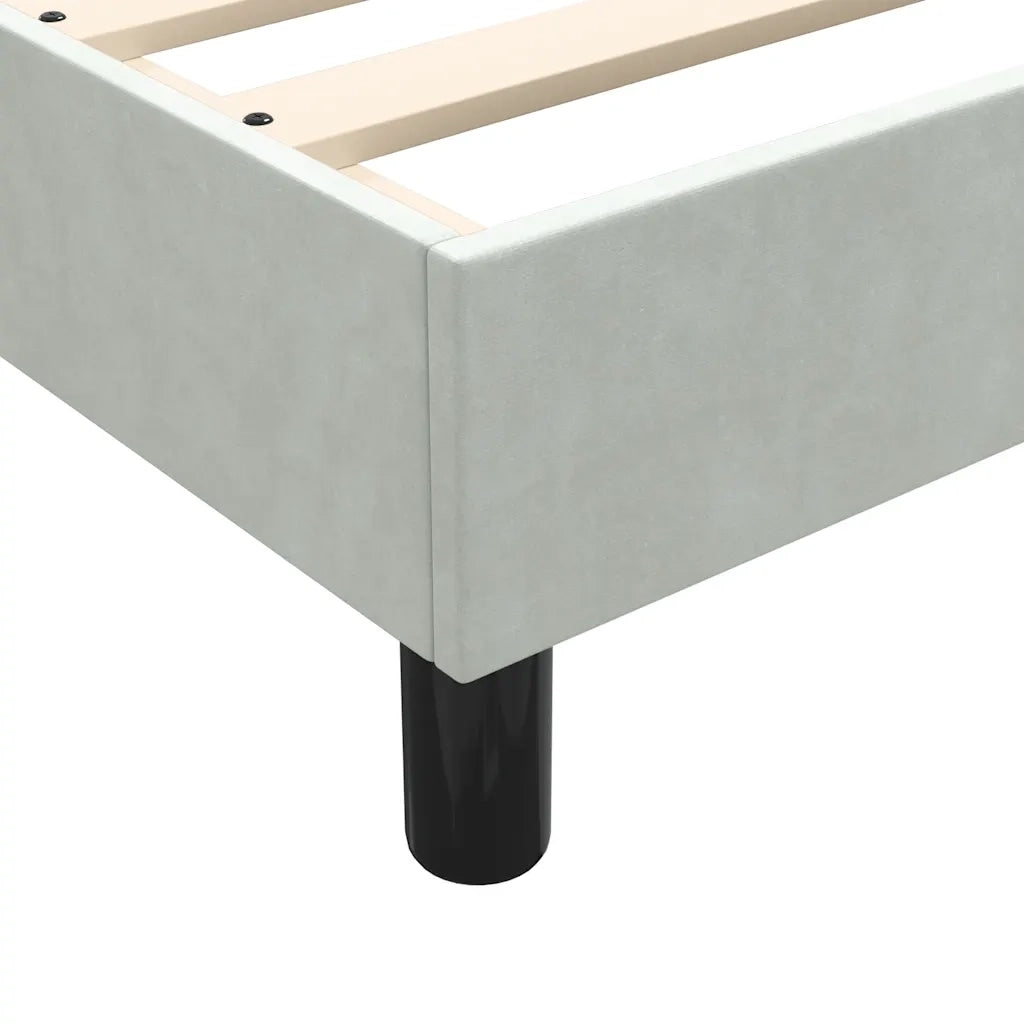 Giroletto Molle senza Materasso-Struttura Letto Grigio Chiaro 140x210cm Velluto
