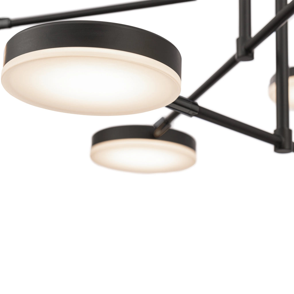 Lampada a sospensione Maytoni FAD LED 6 luci nera 3000K