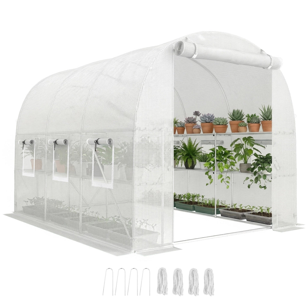 Serra a tunnel 2.7x2x2m ¨C zephmum ¨C 6 finestre rete portatile