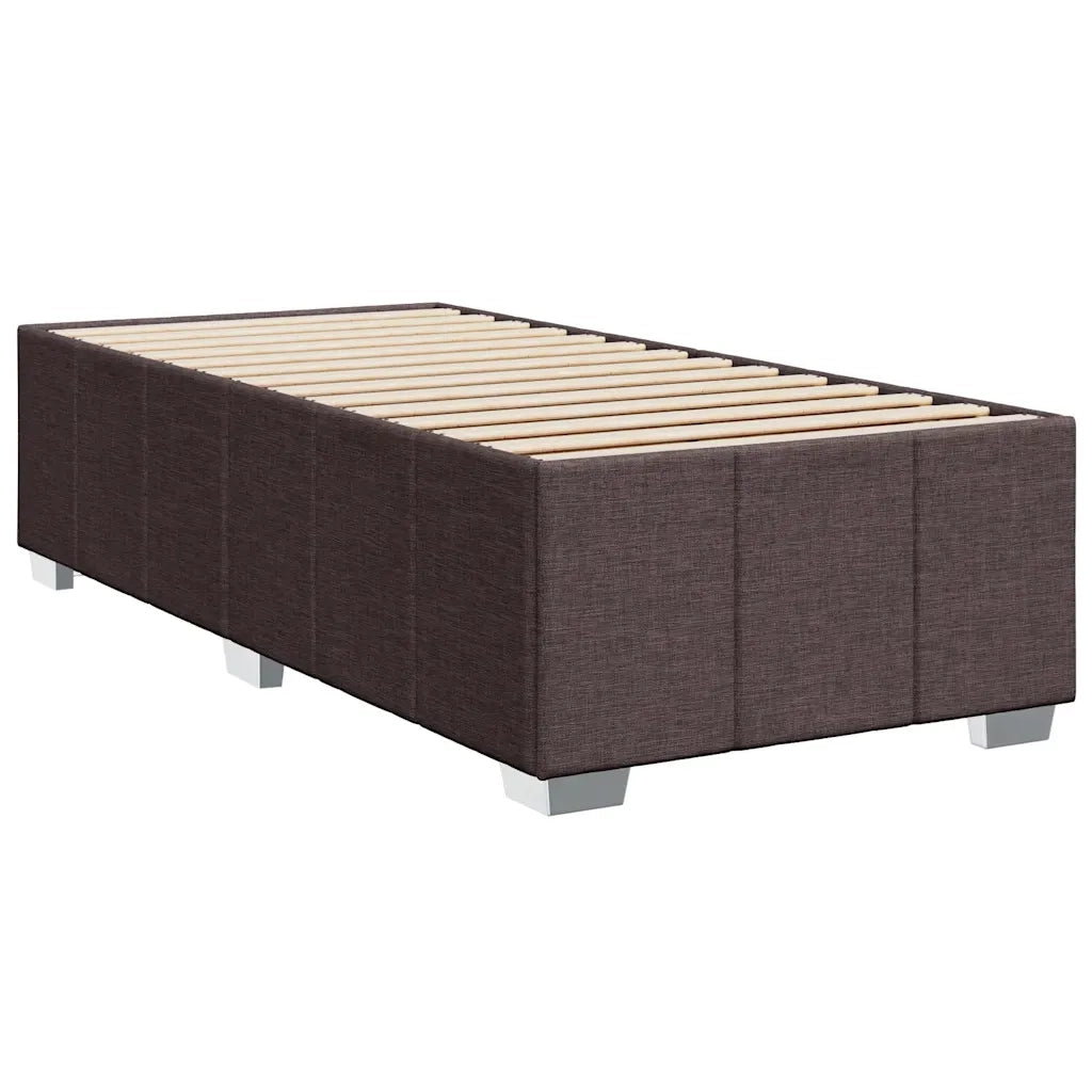 Giroletto a Molle con Materasso Marrone Scuro 90x200 cm Tessuto 3293854