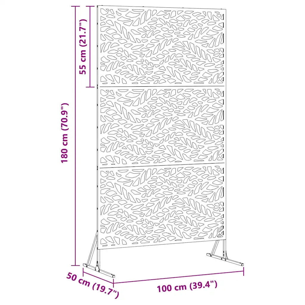 Schermo per Privacy Oliva 100 x 50 x 180 cm Acciaio 868559