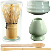 Set da tè a matcha - 5 pezzi - Verde - Bamboo e ceramica