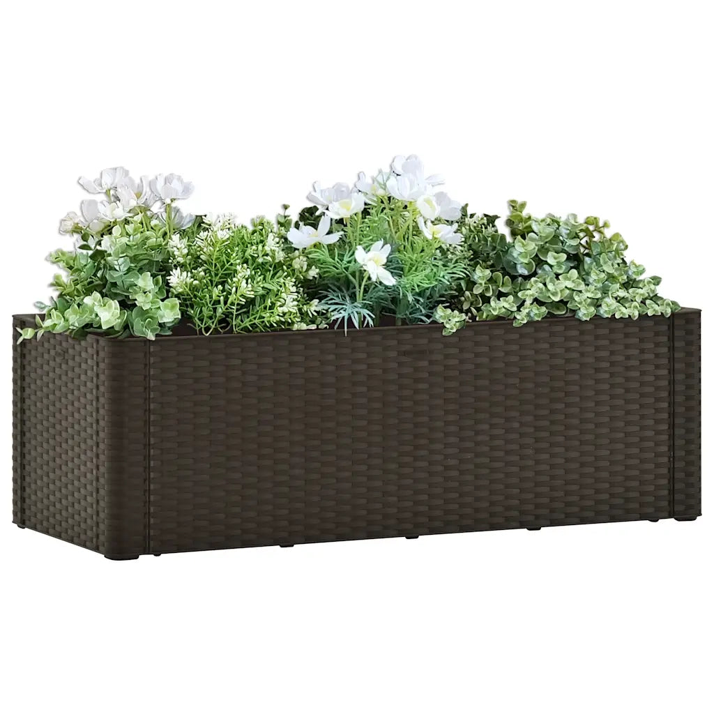 Fioriere | Cassetta per fiori | Letto Rialzato da Giardino con Irrigazione Moca 100x43x33 cm