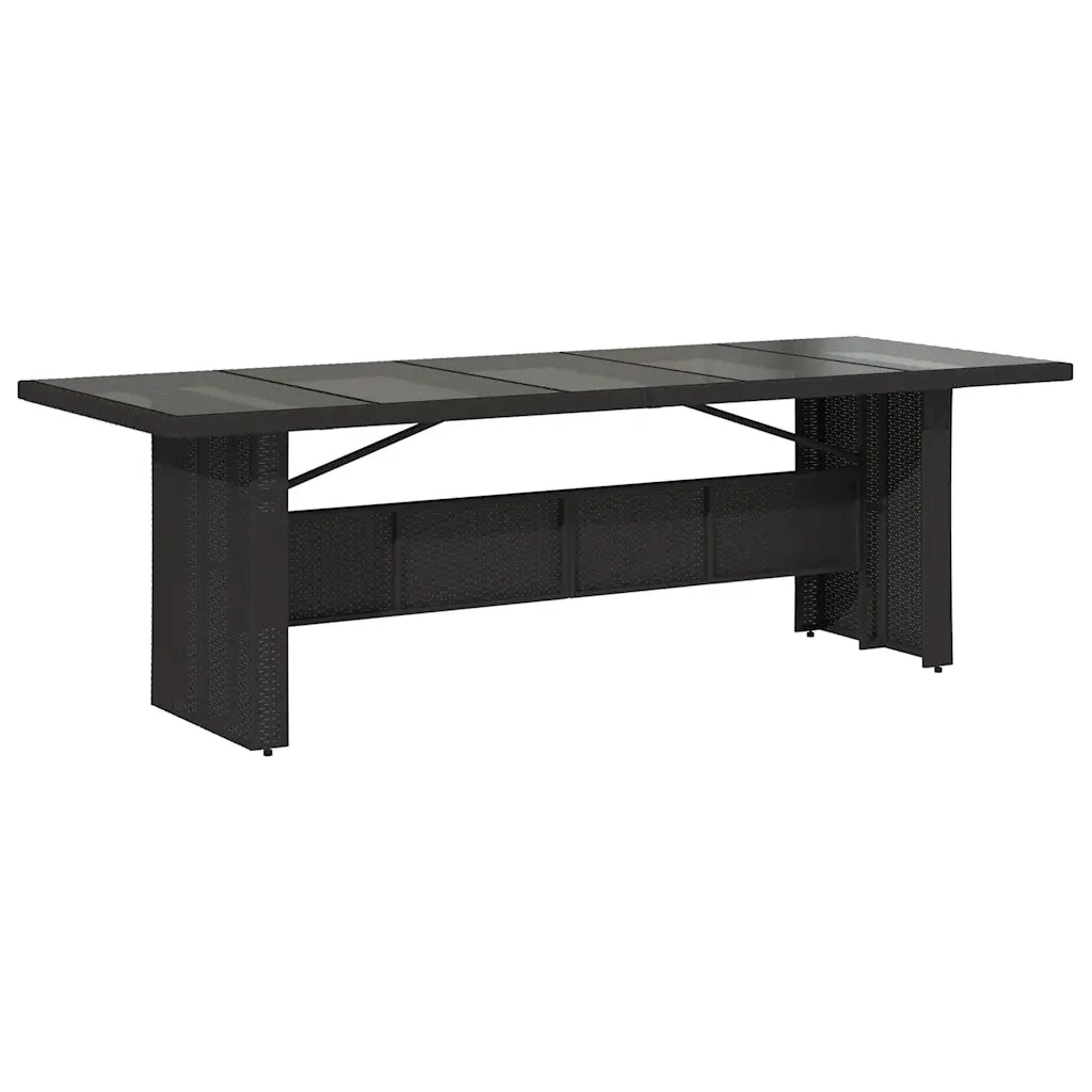 Set Bistrò da Giardino 9 pz con Cuscini in Polyrattan Nero 3277274