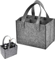 Flesdrager con 6 cassette per bottiglie - Grigio - Adatto per feste e pic nic