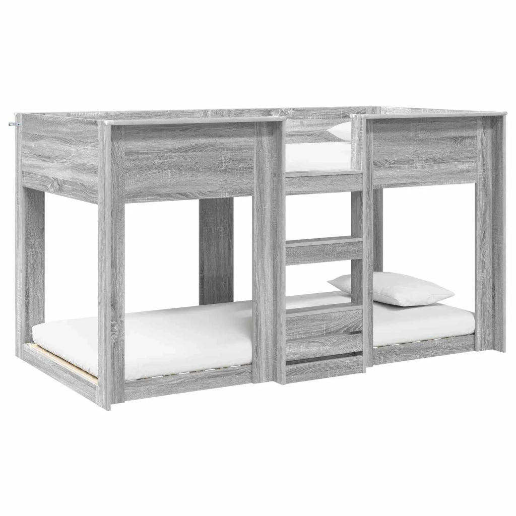 Letto a Castello per Bambini Grigio Sonoma 100 x 200 cm