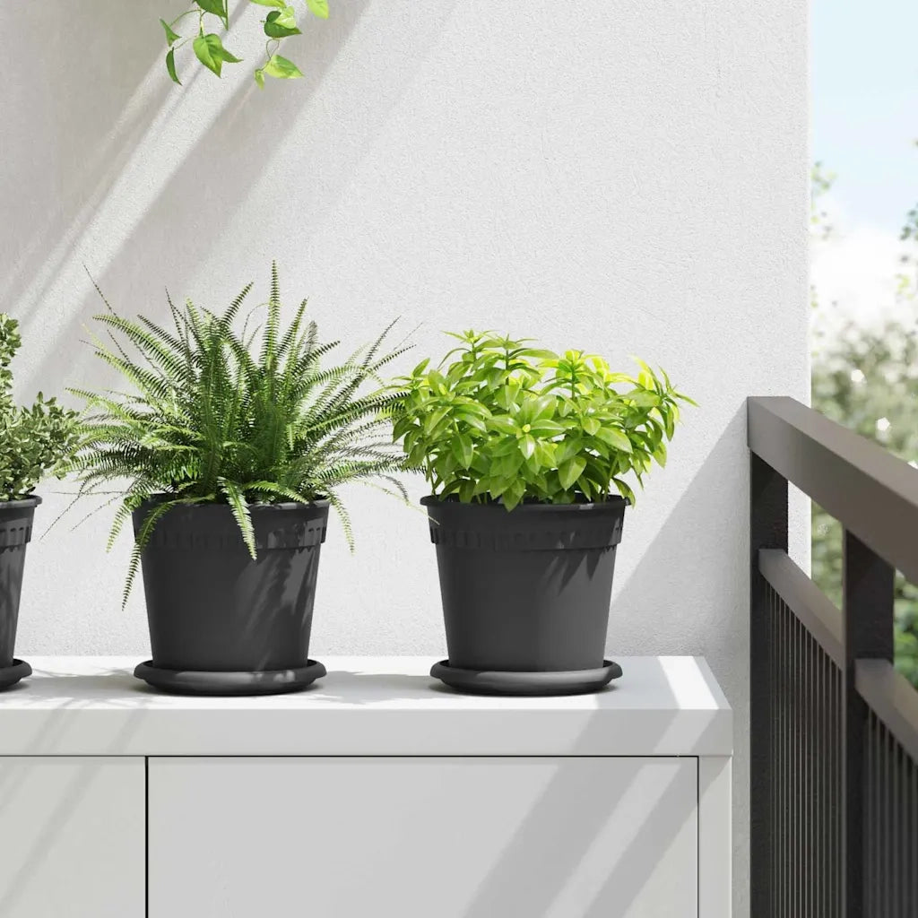 Vasi per Piante 24 pcs Nero Ø 17 x 14 cm Plastica 3403268