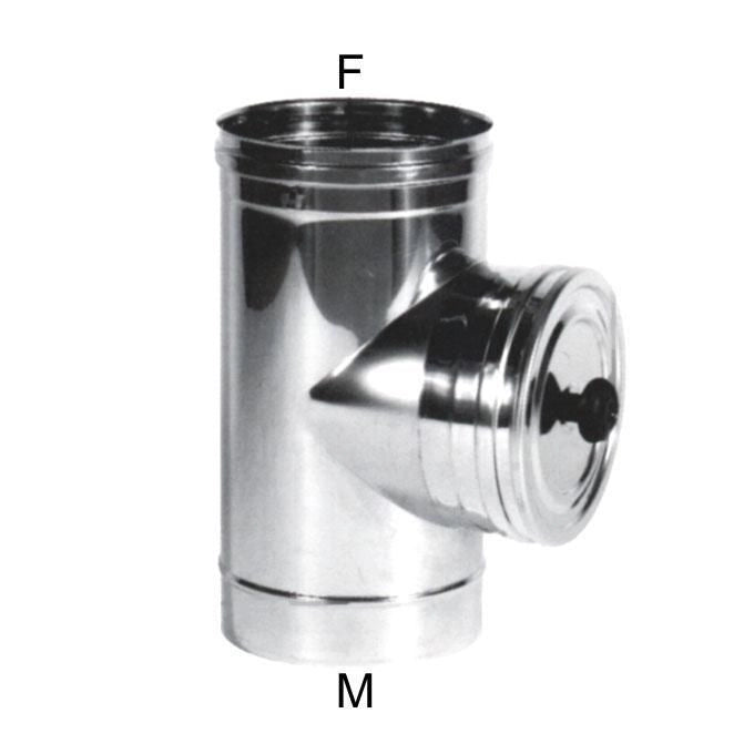MARAL TUBO INOX 18x 35 SPORTELLO ISPEZIONE Maral Tubo Inox Acciaio Inox Aisi 316L Finitura Lucida Sportello Ispezione Tondo con Tappo Monoparete Fornito Senza Guarnizione colore Acciaio
