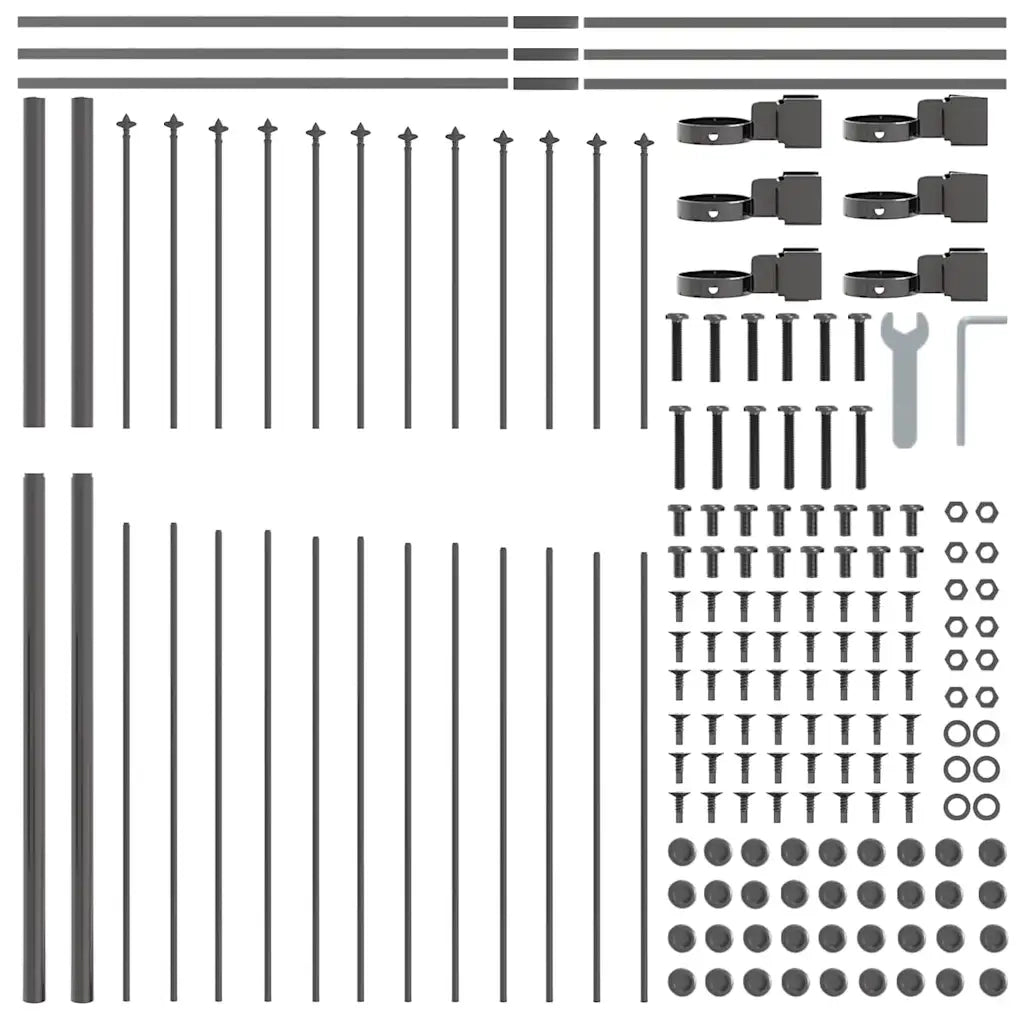 Recinzione per Giardino 5 pcs Grigio 170 x 215 cm 3360116