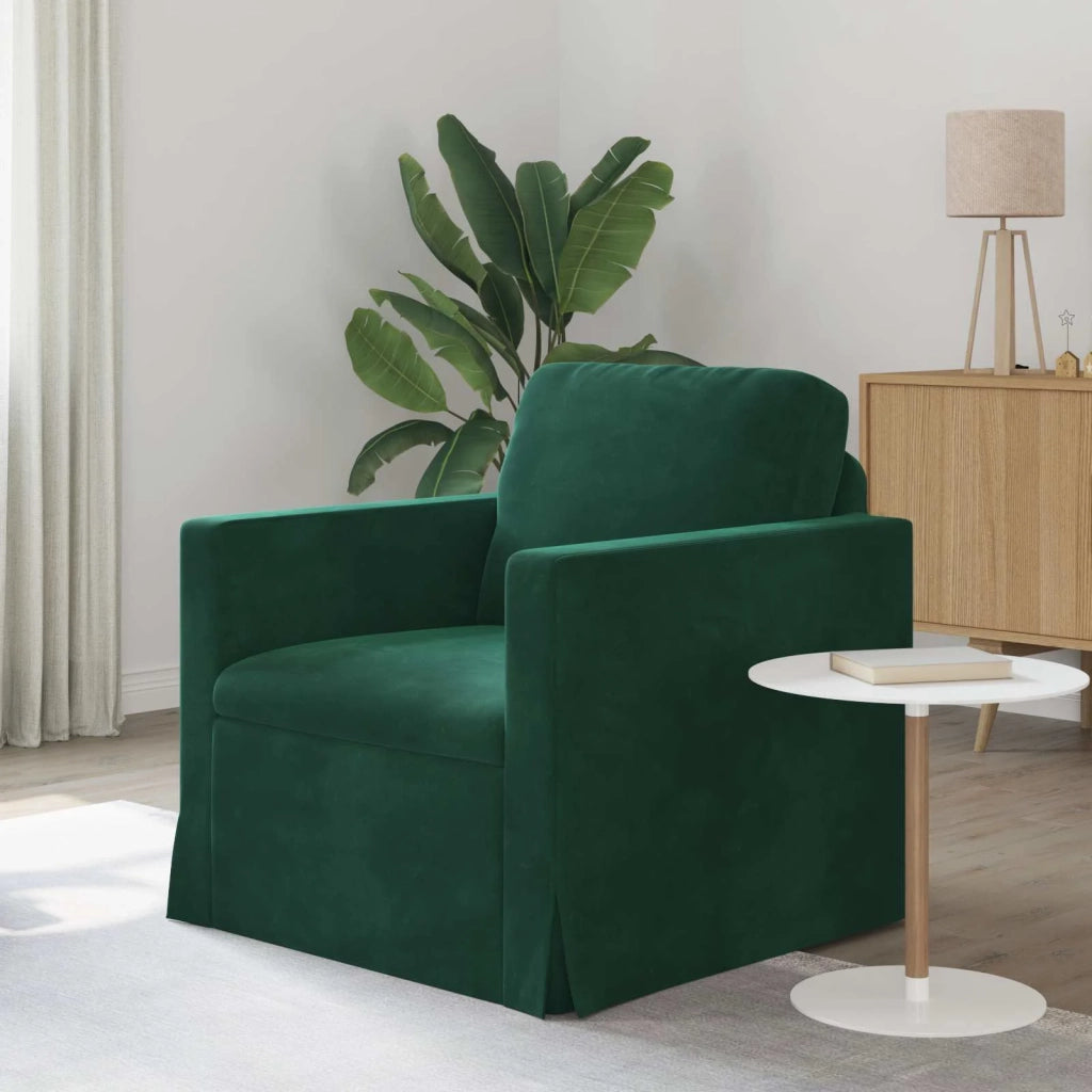 Divano Verde Scuro 78 x 78 x 80 cm Velluto 42024406