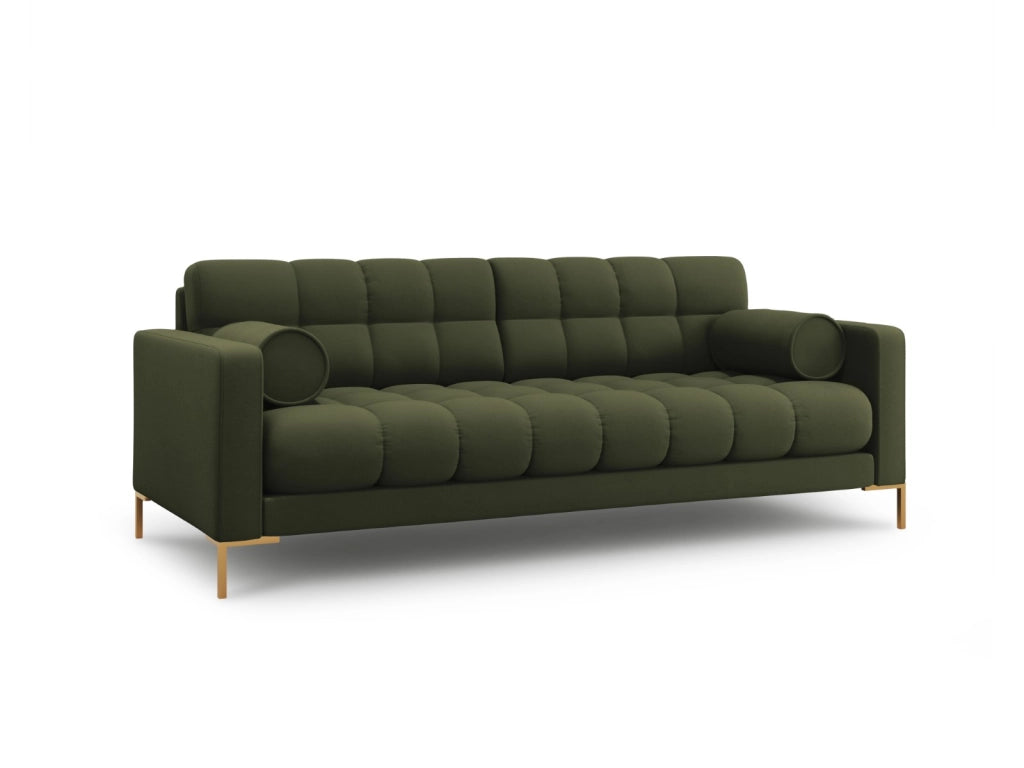 Cosmopolitan Design - Divano "Bali" 3 posti in tessuto strutturato verde 