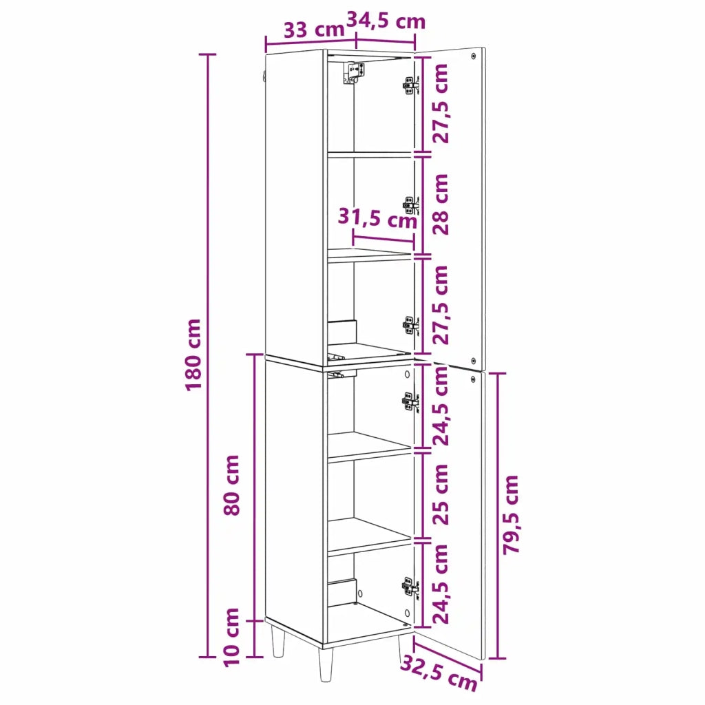 Set di armadi 2 pz Legno ingegnerizzato 3416716