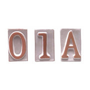 Numero civico 1 in terracotta 5x9 cm
