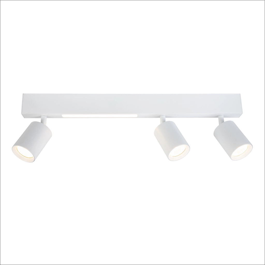 Faretto soffitto triplo barra bianco LED 5W 3xGU10 Milagro