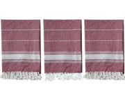 TELO MARE ZUMA IN COTONE- - cm.90x180 - colore rosso - 3 pezzi XTRA